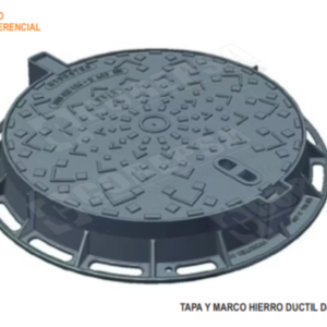 TAPA DE BUZON DUCTIL D400, 60 CM DIAMETRO - IMPORTADO